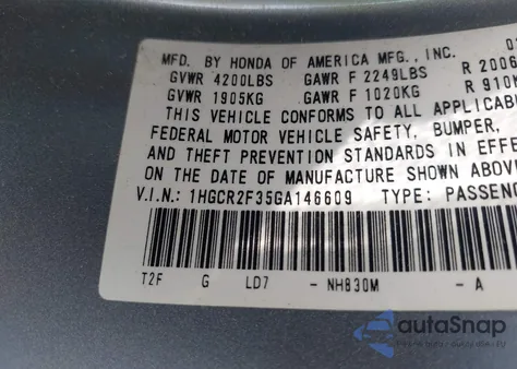 2016 Honda Accord Lx from USA, damaged, VIN 1HGCR2F35GA146609